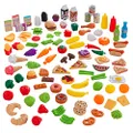 KidKraft Tasty Treats Toy Food Set with 115 Pieces, Pretend Play Food Set, Accessory for Kids' Kitchen and Toy Supermarket, Play Kitchen Accessories, Kids' Toys, 63330