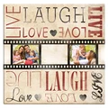 MBI Live Laugh Love Film Strip Post Bound Scrapbook 12 x 12-Inch
