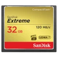 SanDisk 32GB Extreme CompactFlash Memory Card - SDCFXSB-032G-G46,Black, Gold, Red