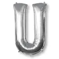 Anagram SuperShape Letter U L34 Foil Balloon, 86 cm Length, Silver