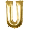 Anagram SuperShape Letter U L34 Foil Balloon, 86 cm Length, Gold