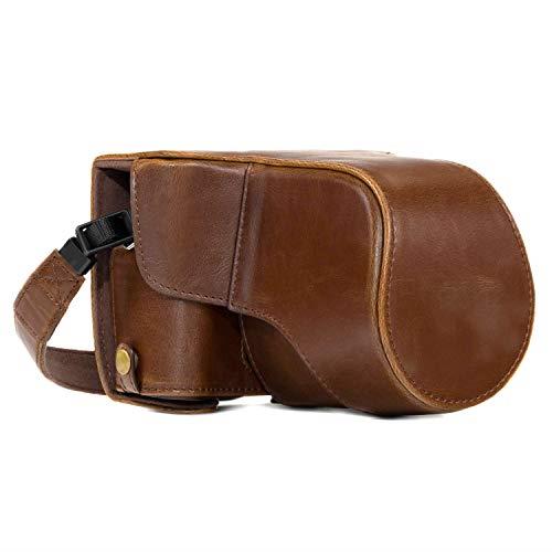 MegaGear MG982 Fujifilm X-T20, X-T10 (16-50mm / 18-55mm Lenses) Ever Ready Leather Camera Case & Strap, Dark Brown