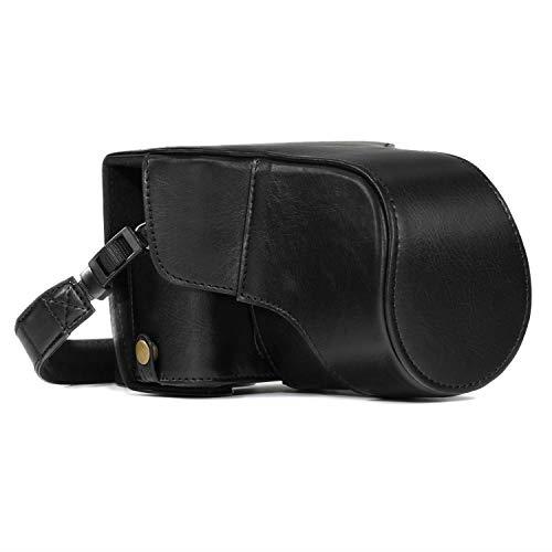 MegaGear MG981 X-T30, X-T20, X-T10 (16-50mm/ 18-55mm Lenses) Camera Case MegaGear Ever Ready Leather Camera Case and Strap for Fujifilm X-T30, X-T20, X-T10 (16-50mm/ 18-55mm Lenses), Black (MG981)