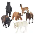 Terra by Battat – Wild Animal Figurines – 6 North American Animals – Bears, Wolf, Moose & More – Animal Toys for Kids – 3 Years + – North American Animals Set 2