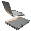 Executive Surface Book Laptop Case, Detachable Protective Flip Case Cover for 13.5 inch Microsoft Surface Book 2, Gold-Gray (WMQ023-Gray)