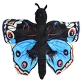 Wild Republic Blue Pansy Butterfly, Plush Toy, Slap Bracelet, Stuffed Animal, Kids Toys, Huggers 8 Inches