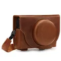 MegaGear Sony Cyber-Shot DSC-RX100 VII MegaGear MG1728 Ever Ready Genuine Leather Camera Case Compatible with Sony Cyber-Shot DSC-RX100 VII - Brown Camera Case, Brown (MG1728)