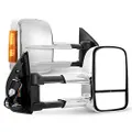 SAN HIMA Pair Towing Mirrors Fits Holden Colorado RG MY2013-MY2020 - Extendable Manually Foldable 20CM Split View with Yellow Indicators, Silver