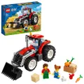 LEGO City Tractor 60287 Building Kit; Cool Toy Tractor with Big Rear Tyres, Crate of Toy Veggies, LEGO Hay Bales, Farmer and Daughter Minifigures and a Cute Rabbit Figure