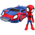 MARVEL - Spidey and His Amazing Friends - Ultimate Web-Crawler - 4inch Spidey Action Figure and Vehicle - Pop-Out Bumper - Inspired By Spiderman Show - Toys for Kids - Boys and Girls - F1460 - Ages 3+