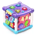 VTech Turn & Learn Cube - Interactive Cube and Shape sorter - 150553 - Purple