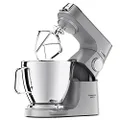 Kenwood Titanium Chef Baker XL, Kitchen Machine withBuilt-in Scale, K-Whisk, Duo Bowl, Stand Mixer with Kneading Hook, Whisk and 7L Bowl, KVL85.004SI Power 1200W, Silver