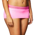BODYZONE Women's Honeycomb Scrunch Back Skirt, Neon Pink, One Size