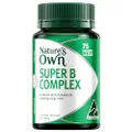 Nature's Own Super B Complex Tablets 75 -With B3, B6 & B12 for supporting Energy levels - Maintains Heart Health, Nervous System function, Mental Function & Relieves Fatigue in healthy individuals