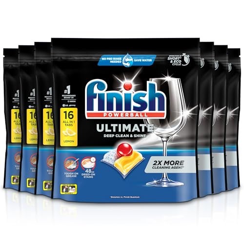 Finish Ultimate Dishwasher Tablets, Lemon Sparkle, 112 Tablets