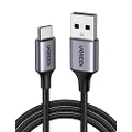UGREEN 2M USB A to USB C Cable Nylon Braided 3A USB Type C Cable Fast Charging Compatible with iPhone 15 Plus Pro Max, Galaxy S24 S23 S22 S21, Pixel, Nokia, Moto, Redmi, Huawei, PS5, Xbox Series