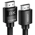 UGREEN HDMI 2.1 2M Cable 48Gbps Ultra High Speed 8K HDMI Cable 4K 240Hz 8K 60Hz Nylon Braided HDMI Cord Support Dynamic HDR eARC Dolby Atmos HDCP Compatible with PS5 PS4 Xbox TV Blu-ray Projector