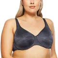 Hestia Women's Minimising Back Smoother Bra, Charcoal, 20D