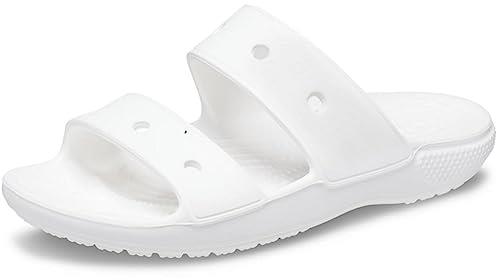 Crocs Unisex Adult Classic Sandal, White, US M8W10