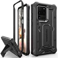ArmadilloTek Vanguard Case Compatible with Samsung Galaxy S20 Ultra (6.9 inches) Military Grade Full-Body Rugged with Built-in Kickstand [Screenless Version] - Black