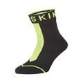 SEALSKINZ Unisex Waterproof All Weather Ankle Length Sock with Hydrostop, Black/Neon Yellow, Large
