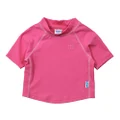 i play. Short Sleeve Rashguard Shirt for 3 to 6 Months Babies, Hot Pink, 6 Months