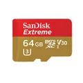 Sandisk AQ-6GJD-2343 Extreme 64GB Micro SDXC UHS-I Card with Adapter [Newest Version] - SDSQXVF-064G-GN6MA