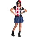 Rubie's DC Super Hero Girls Hoodie Dress Childrens Costume, Harley Quinn, Large