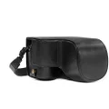 MegaGear MG1484 Sony Alpha A6500 (18-135mm) Ever Ready Leather Camera Case and Strap - Black