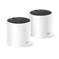 TP-Link Deco AX3000 Whole Home Mesh WiFi 6, Dual-Band, Coverage up to 600 sqm, 160 MHz, 1024-QAM, Seamless AI Roaming, HomeShield Security, Starlink,Gaming & Streaming, Smart Home (Deco X55(2-pack))