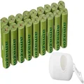 Amazon Basics Dog Poop Bags with Dispenser and Leash Clip, 33.02 x 22.86 CM, Cucumber Scented - 270 Bags (18 Rolls)