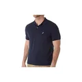 Nautica Men's Short Sleeve Solid Cotton Pique Polo Shirt, Navy, Small