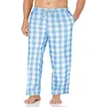 Nautica Men's Soft Woven 100% Cotton Elastic Waistband Sleep Pant Pajama Bottoms, Riviera Blue, Medium US