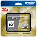 Brother P-Touch TZe-M31 Black Print on Premium Matte Clear Laminated Tape 12mm (0.47”) Wide x 8m (26.2’) Long