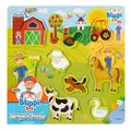 Blippi Chunky Wooden Animal Farm Puzzles by Creative Kids – Wooden Montessori Gift Set for Toddlers Boys and Girls Ages 2+