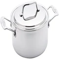 USA Pan Cookware 5-Ply Stainless Steel 3 Quart Stock Pot with Cover, Oven and Dishwasher Safe, Made in The USA, Silver