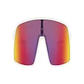 Oakley Men's Sutro Rectangular Sunglasses, Matte White/Prizm Road, 37 mm