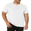 Wrangler Mens Authentics Men's Short Sleeves Henley Tee Short Sleeve Shirt - White - X-Large