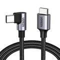 UGREEN USB C to USB C Cable, 60W Right Angle 90 Degree L Shape Type C PD Fast Charger Cable for iPhone 15 Pro Max, Google Pixel 8/7, Galaxy S24 Ultra/S23, MacBook Pro, iPad Pro 2024, NS Switch, 2M