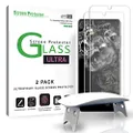 amFilm Ultra Glass Screen Protector for Galaxy S20 Ultra (2 Pack), Full Cover (Fingerprint Scanner Compatible) Tempered Glass Film (UV Gel Application) - Samsung Galaxy S20 Ultra Screen Protector