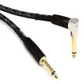 Roland BOSS Instrument Cable - 10ft - Right-Angle/Straight (BIC10A), Woven
