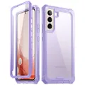 Poetic Guardian Case [6FT Mil-Grade Drop Tested] Designed for with Samsung Galaxy S21+ Plus 5G 6.7" (2021), Built-in Screen Protector Work with Fingerprint ID, Full Body Shockproof Case, Purple/Clear
