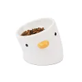 Purroom Elevated Chick Tilted Ceramic Pet Bowl, 200 ml Capacity