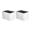 Amazon Basics Storage Bins - Metallic White, 2-Pack