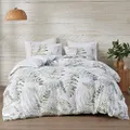 Inspire by INTELLIGENT DESIGN Reversible 100% Cotton Sateen Duvet-Breathable Comforter Cover,Modern All Season Bedding Set with Sham(Insert Excluded),Judith,Palm Leaf GreenKing/Cal King(104"x90")
