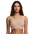 Chantelle Women's Soft Stretch Padded V-Neck Bra Top, Nude Blush, X-Small-Small