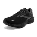 Brooks Ghost 14 Men's Neutral Running Shoe, Black/Black/Ebony, 14