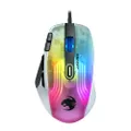 ROCCAT Kone XP 3D Lighting Gaming Mouse with 19K DPI Optical Sensor, 4D Krystal Wheel, Multi-Button Design & AIMO RGB Lighting – White