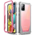 Poetic Guardian Series for Samsung Galaxy A51 5G Case, [Not Fit Galaxy A51 4G] Full-Body Hybrid Shockproof Bumper Cover with Built-in-Screen Protector, Pink/Clear