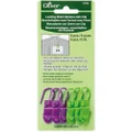 Clover Locking Stitch Markers with Clip, Multicolor, 3165